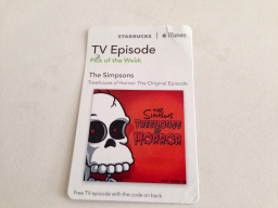 Starbucks Treehouse of Horror I free iTunes download card