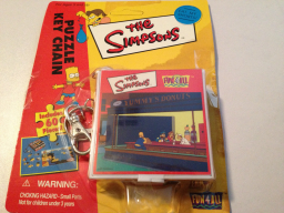 Puzzle Keychain - Homer in Nighthawks Diner