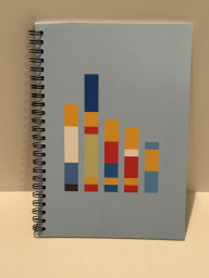 Spiral Notebook with family as pixel lines